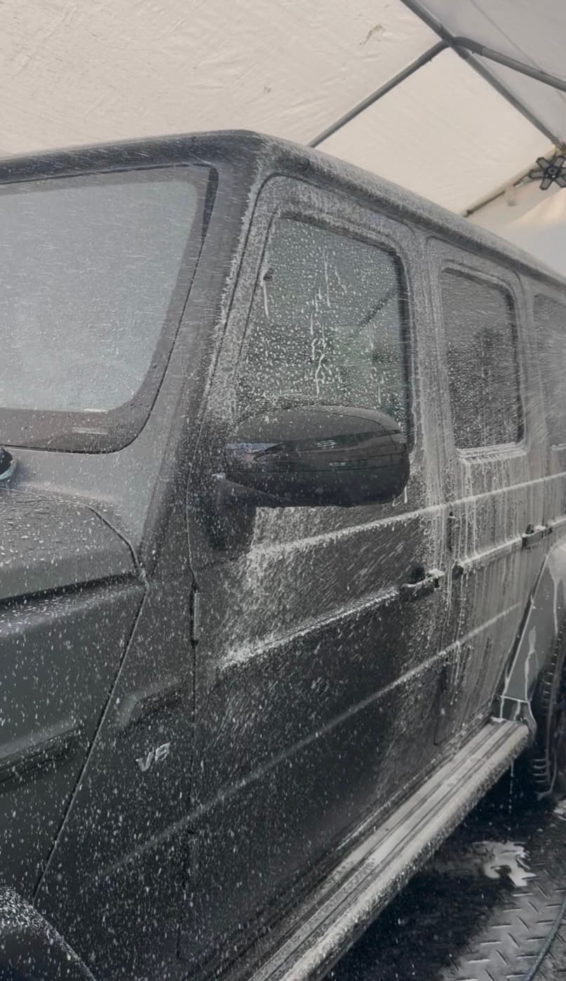 G-Wagon foam pre-wash