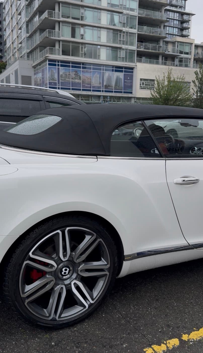 Bentley Continental GTC convertible after full detail