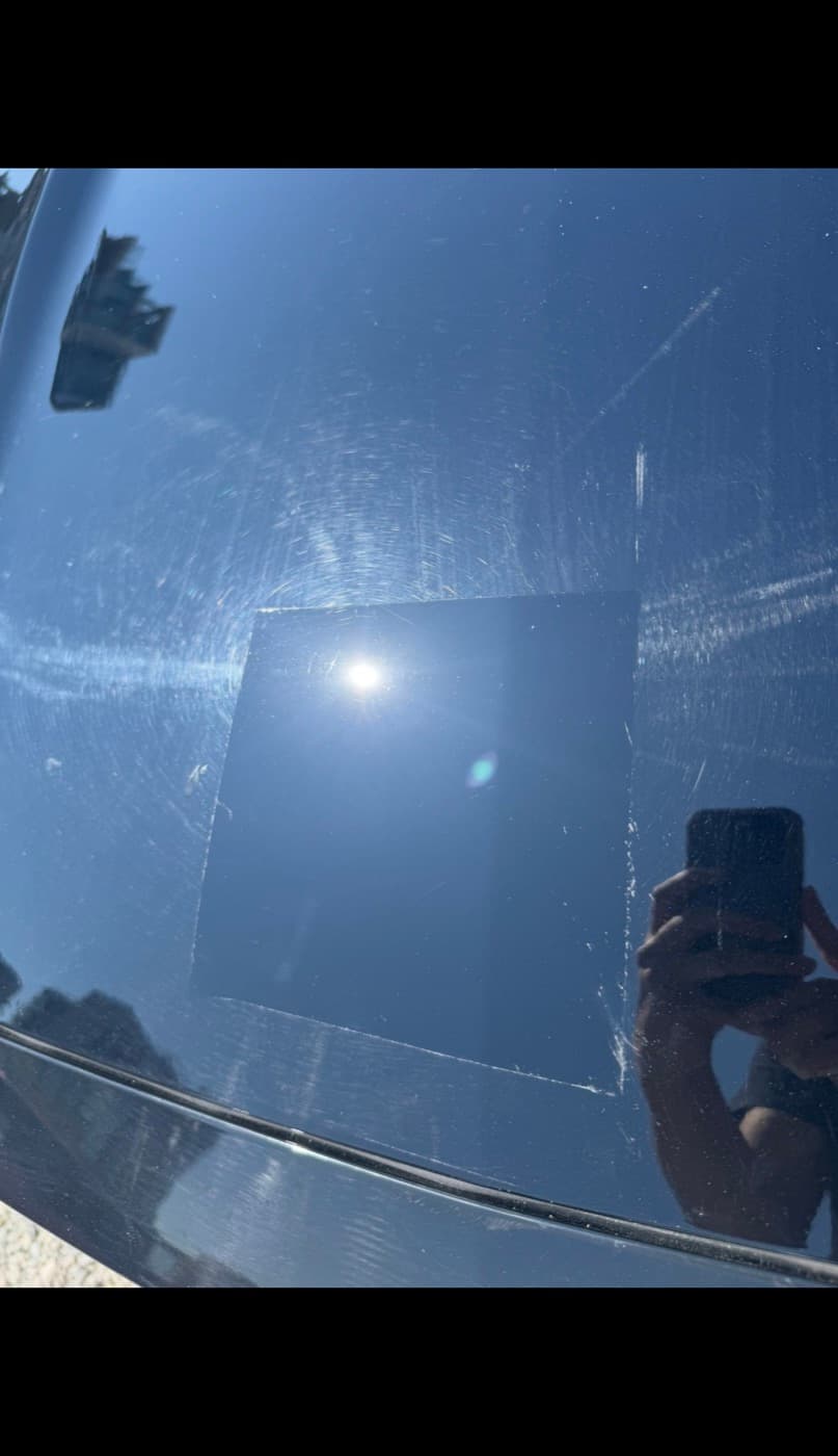 Mirror-like glass and paint after correction