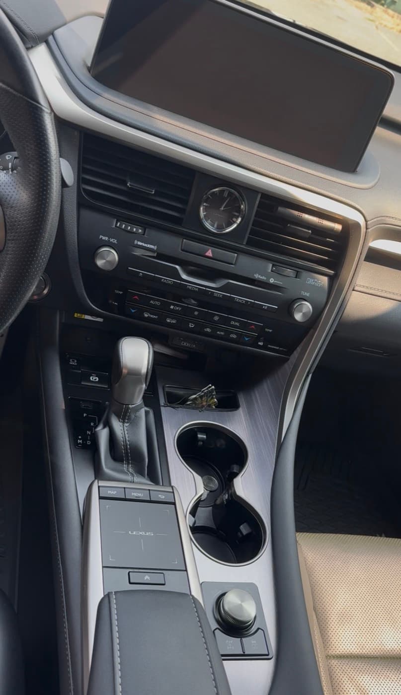 Lexus console and dash detailed