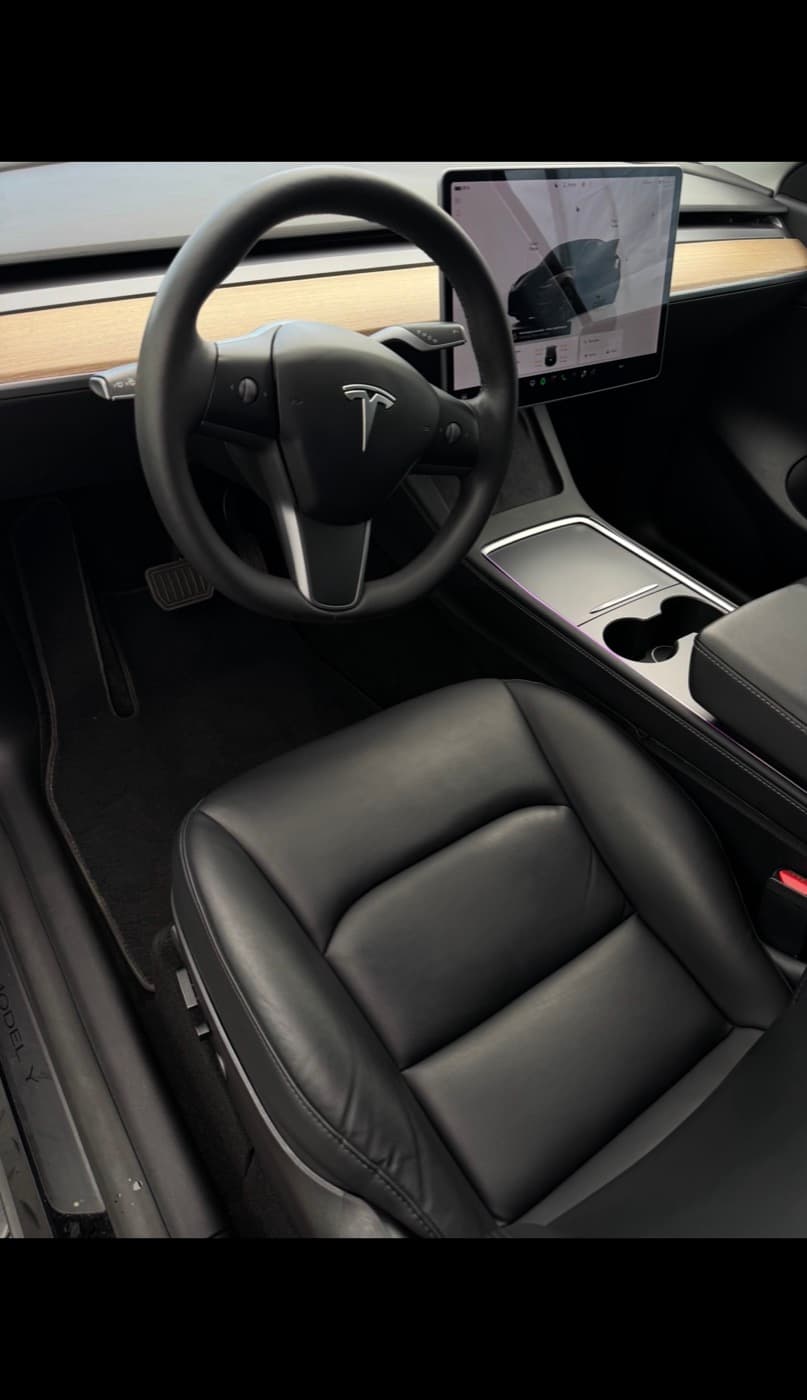 Tesla Model 3 interior after deep clean